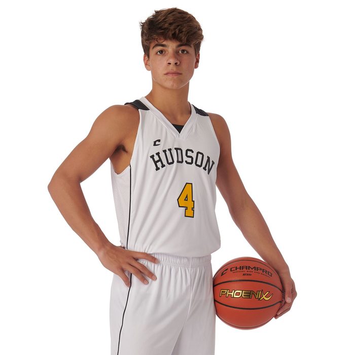 Champro BBJ23 basketball jersey and BBS23 shorts.
