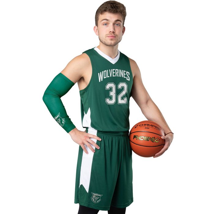 Champro BBJ32 basketball jersey and BBS32 shorts.